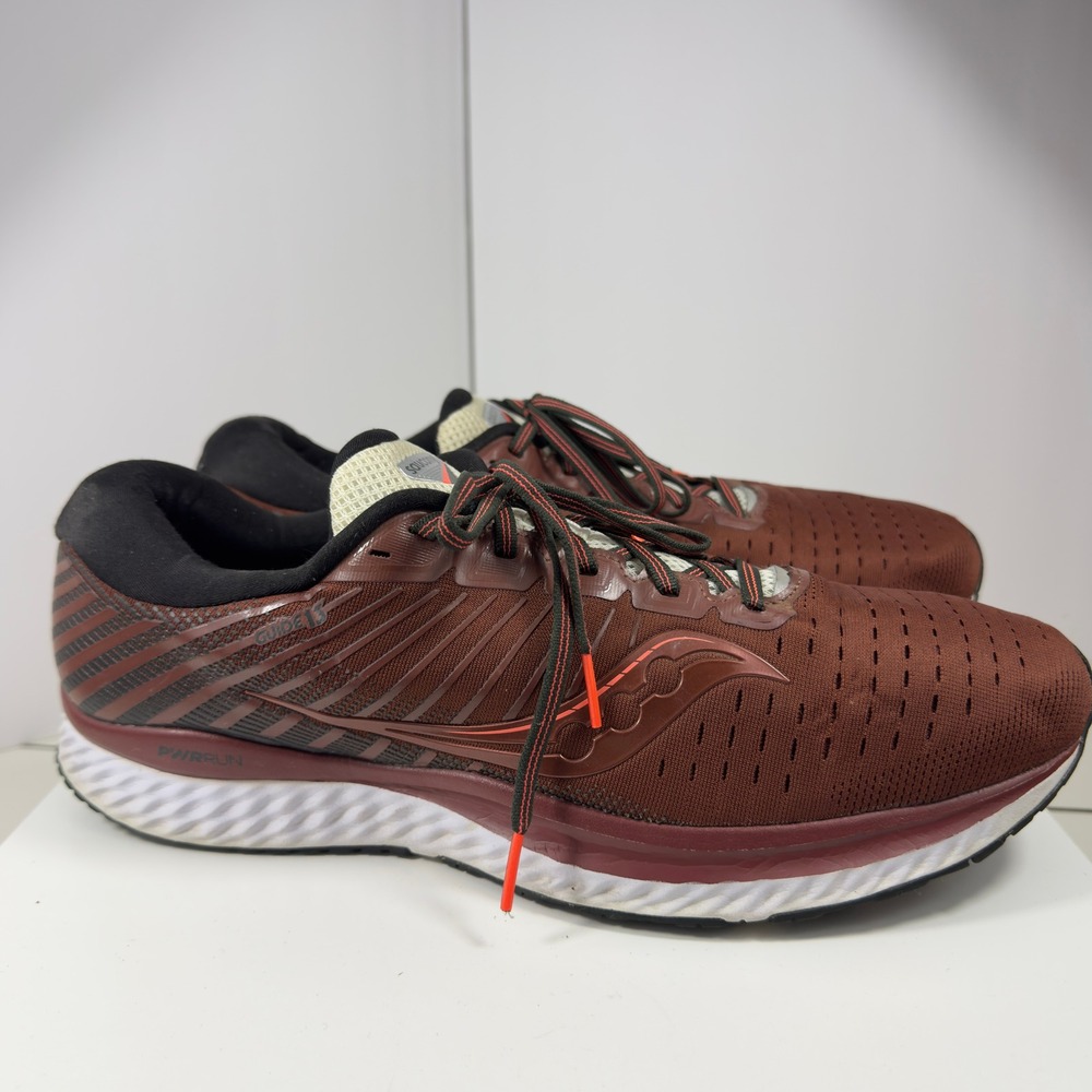 Saucony Guide 13 Men's Size 14 Red Burgundy Cushion Running Shoes S20548-50 - Picture 6 of 16